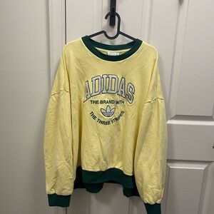 Adidas Green and Yellow Crewneck